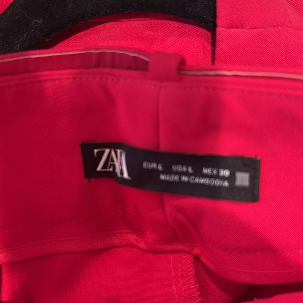 Zara Vibrant Red Belted Trousers with Matching Blazer - Picture 7 of 7